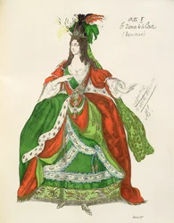 Costume for a Female Courtier and Dancer, from Sleeping Beauty, 1921